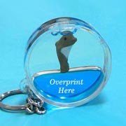 Keyring Liquid Round Dolphin